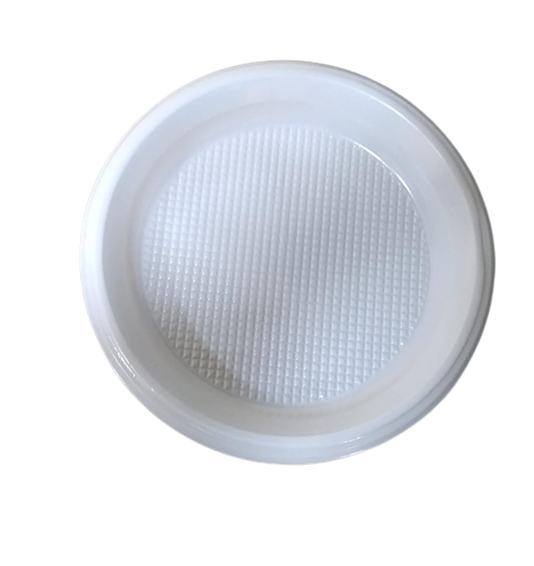 6.5inch Round white plastic plate